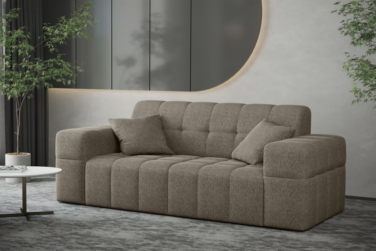 Sofa ersofa NANCY 2-Sitzer in Stoff Neve Taupe