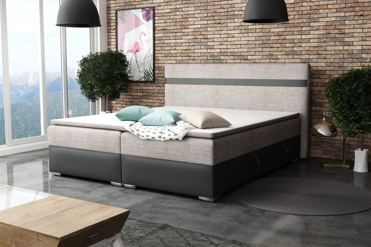 Boxspringbett Schlafzimmerbett DAWID 160x200cm inkl.Bettkasten