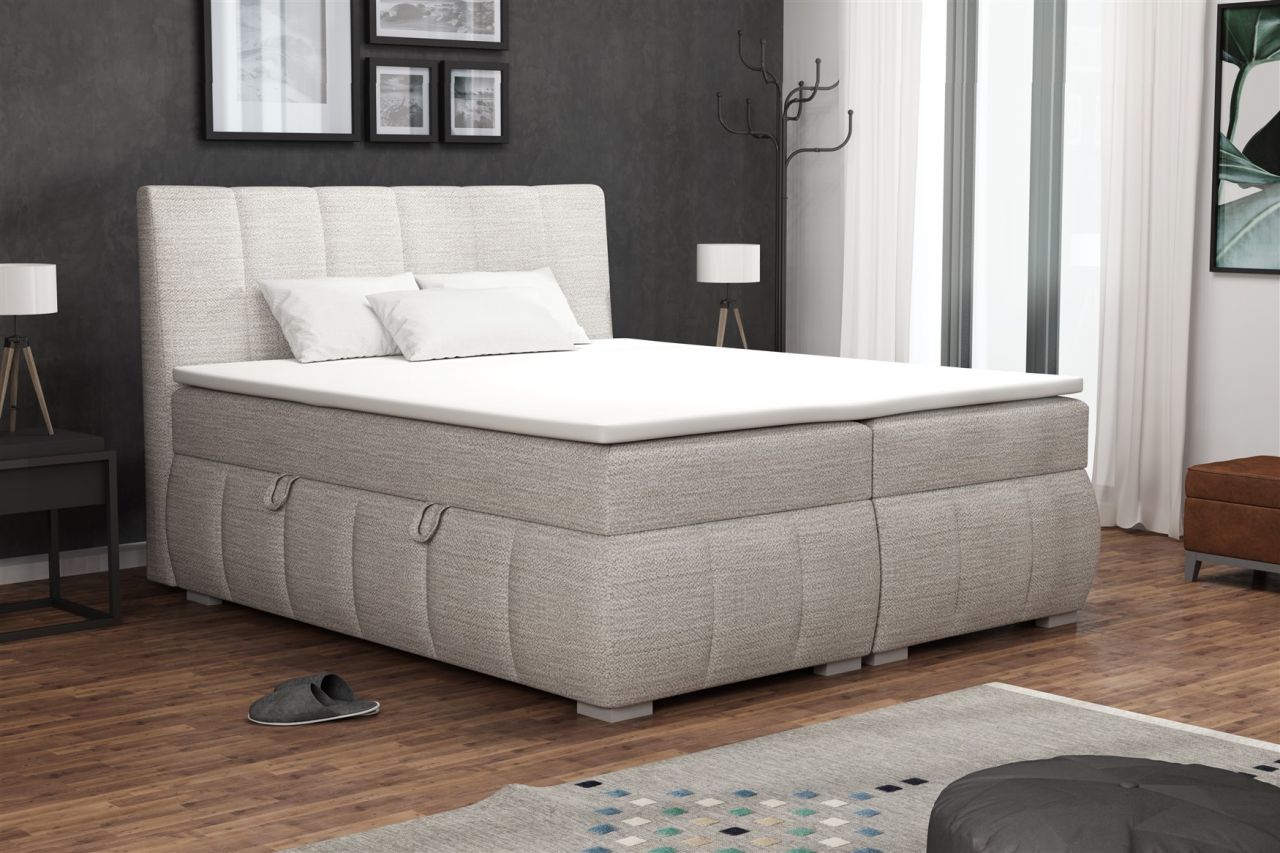 Boxspringbett Schlafzimmerbett VINCENZA 100x200cm inkl.Bettkasten