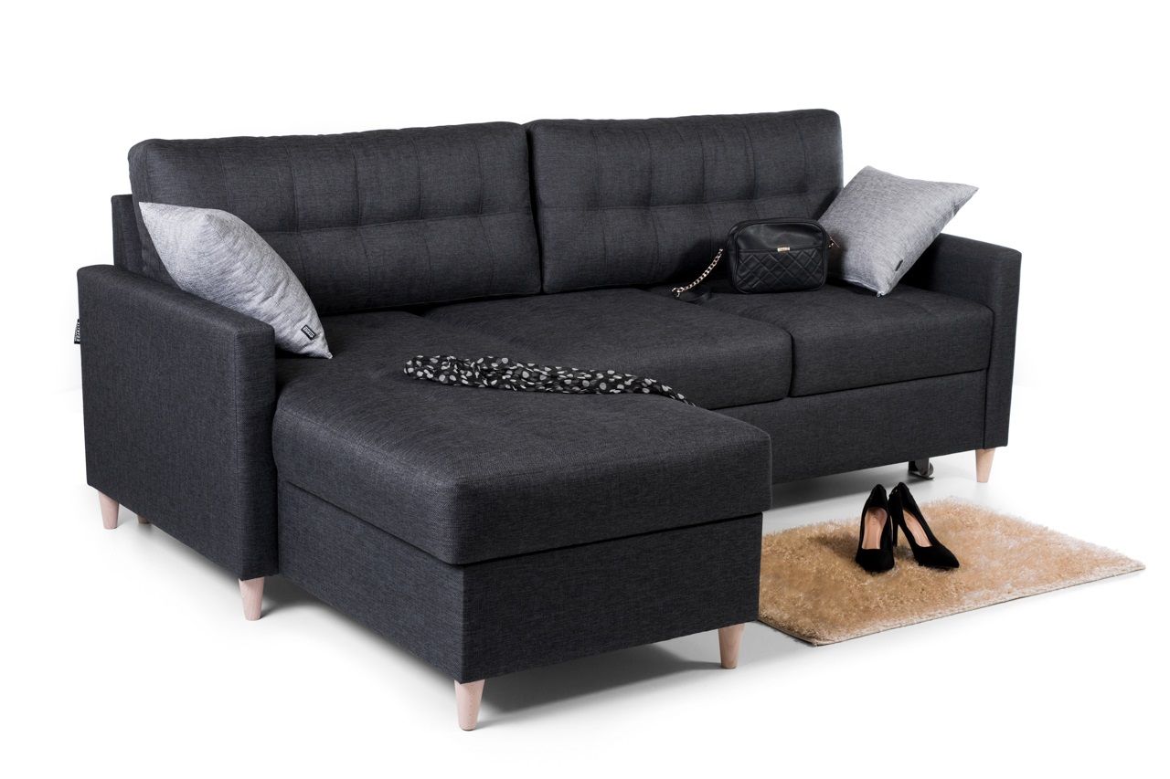 Ecksofa Schlafsofa MOLDE Webstoff (SALSA) Ottomane Links