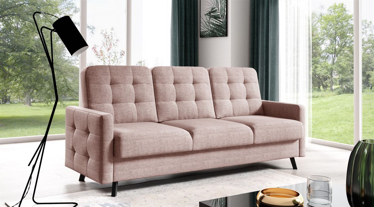 Sofa 3-Sitzer Schlafsofa ersofa GARNET Stoff Luis Rosa