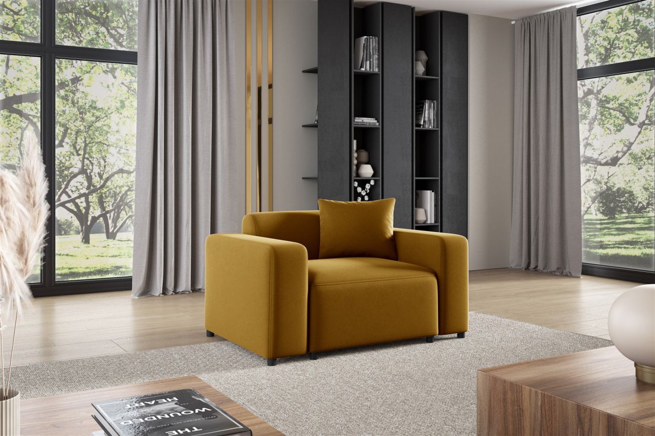 Sessel ersessel MEGAN in Stoff Salvador Honiggelb