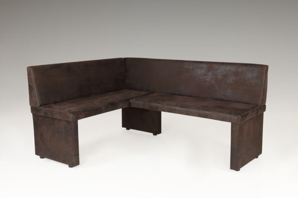 Eckbank Bank Küchenbank „ Merlin R“ Nubuklederoptik Braun 168 x 128 cm