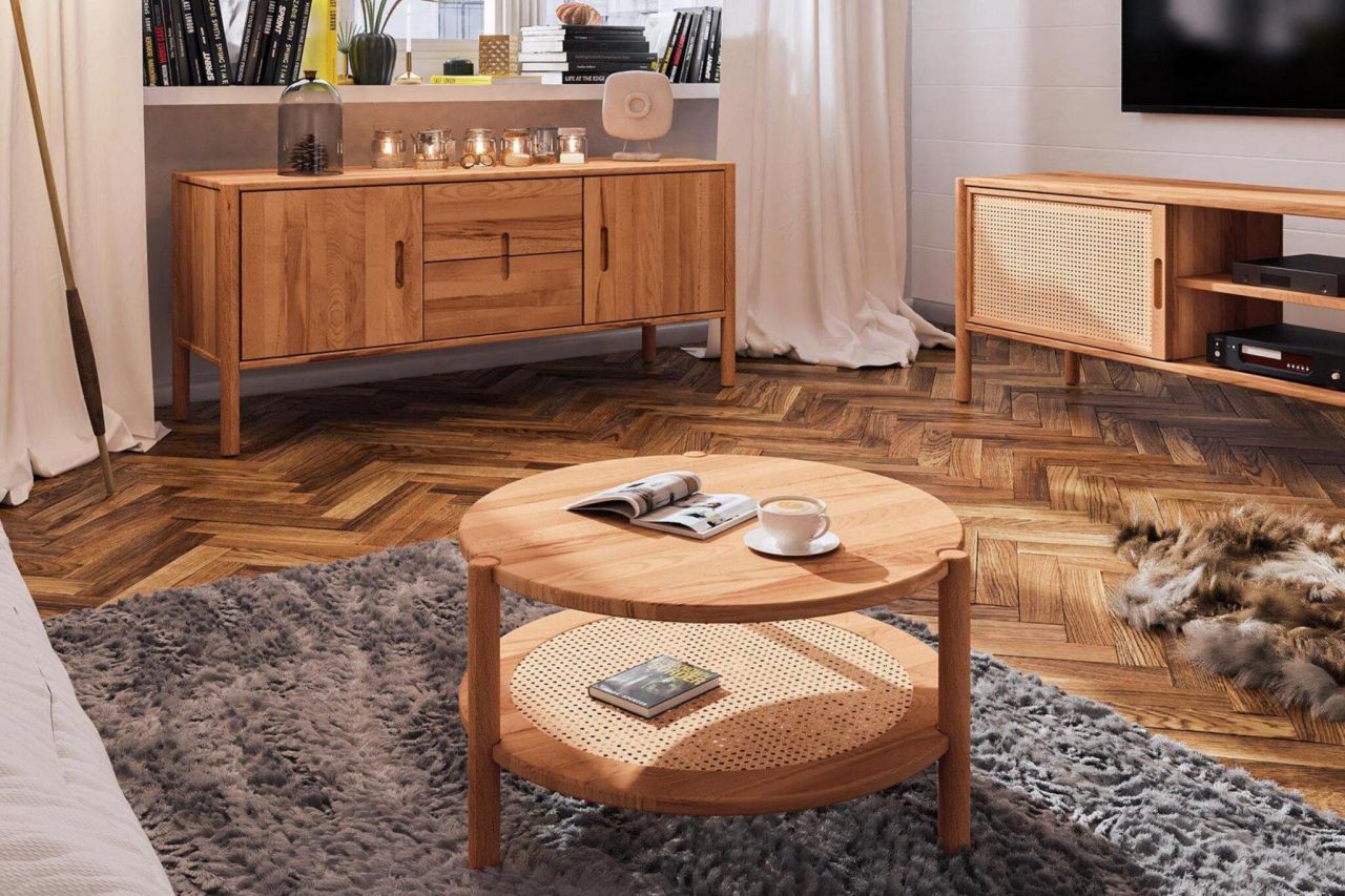 Couchtisch Tisch SAGA Buche massiv 60x60 cm