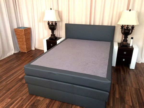 Boxspringbett Schlafzimmerbett SALERNA 200x200 cm inkl.Bettkasten